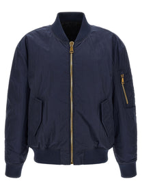 Balmain Embroidery Bomber Jacket Blue