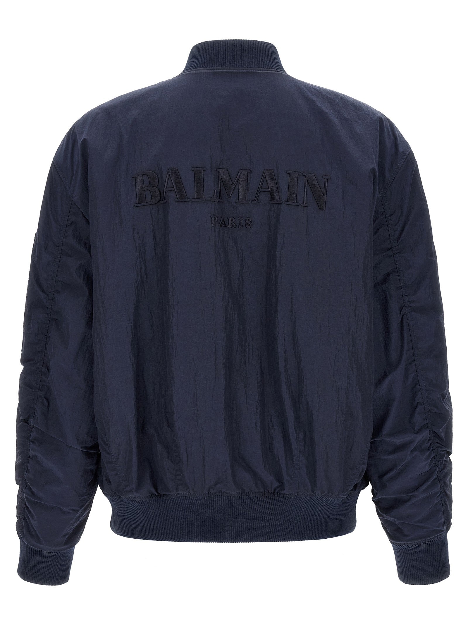 Balmain Embroidery Bomber Jacket Blue