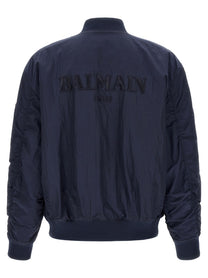 Balmain Embroidery Bomber Jacket Blue