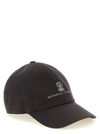 Brunello Cucinelli Embroidery Cap Brown