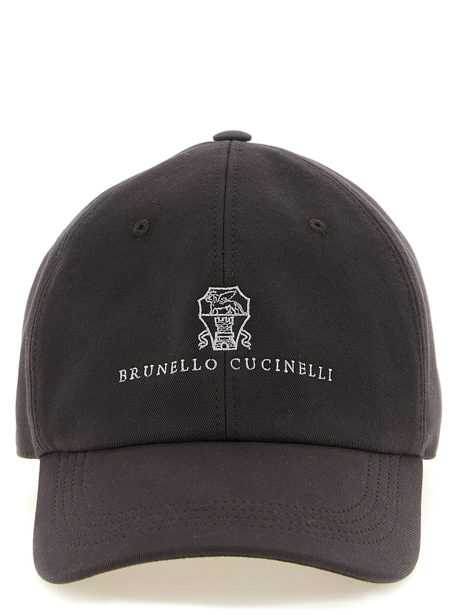 Brunello Cucinelli Embroidery Cap Brown
