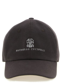 Brunello Cucinelli Embroidery Cap Brown