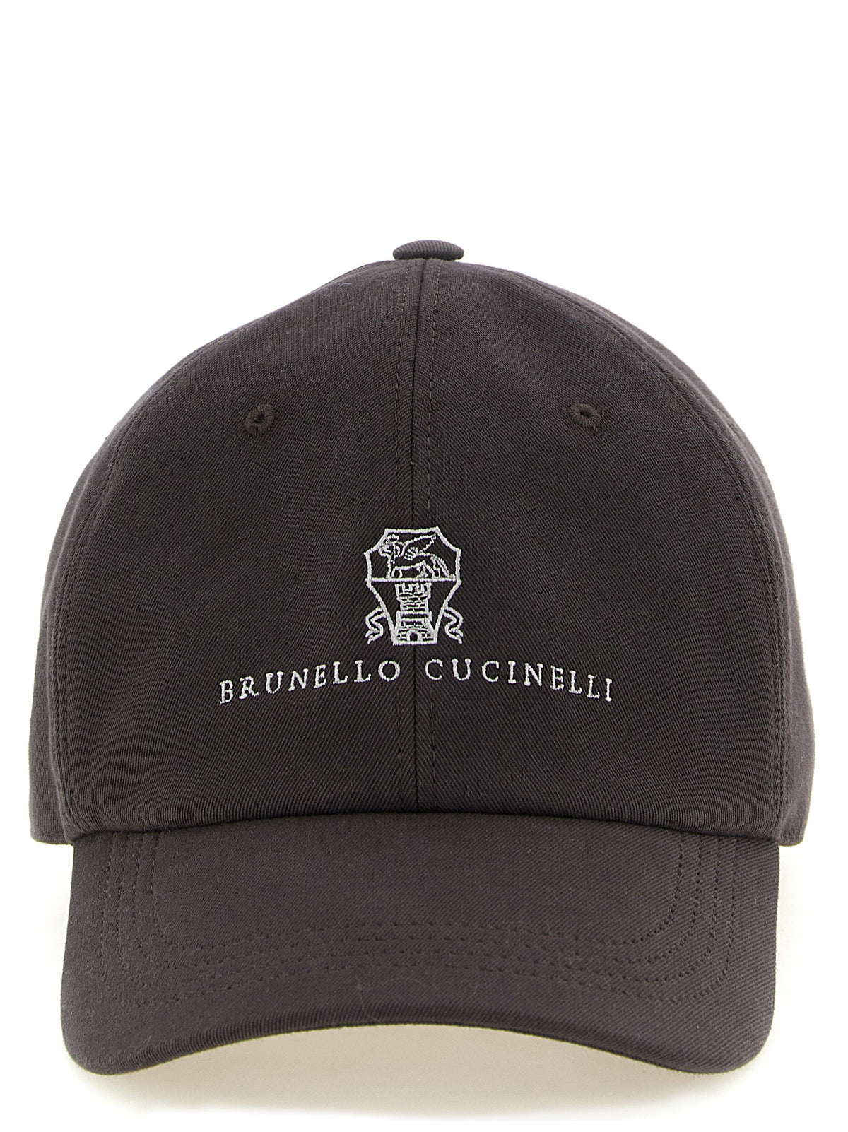 Brunello Cucinelli Embroidery Cap Brown