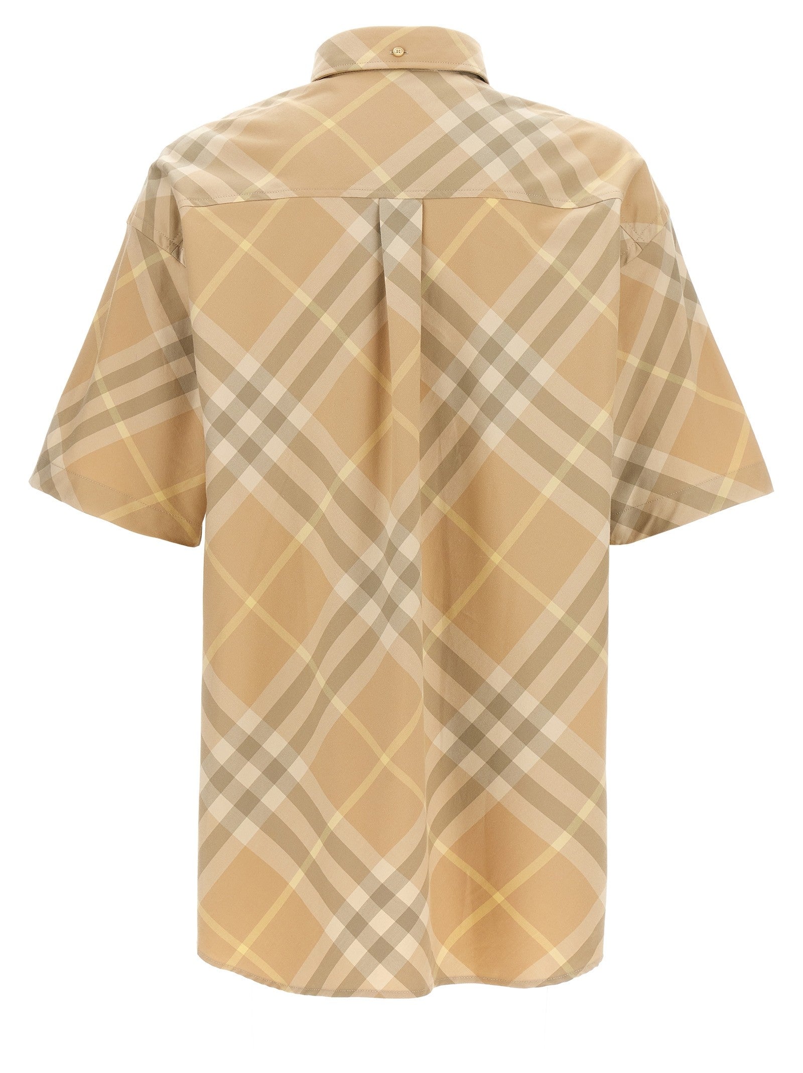 Burberry Embroidery Check Shirt Beige