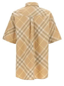Burberry Embroidery Check Shirt Beige