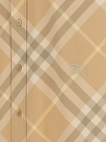 Burberry Embroidery Check Shirt Beige