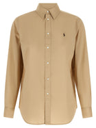 Polo Ralph Lauren Embroidery Cotton Shirt Beige