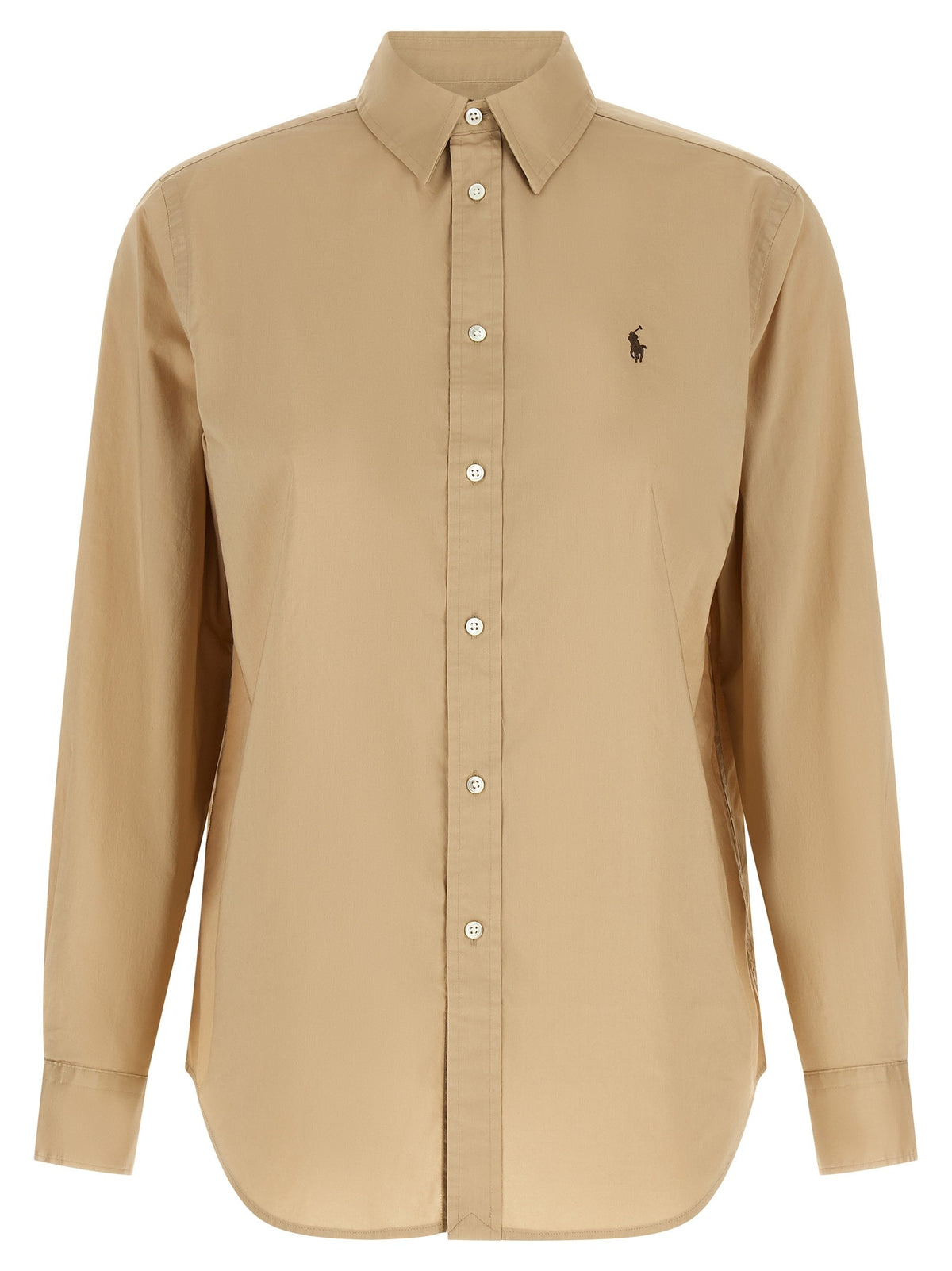 Polo Ralph Lauren Embroidery Cotton Shirt Beige