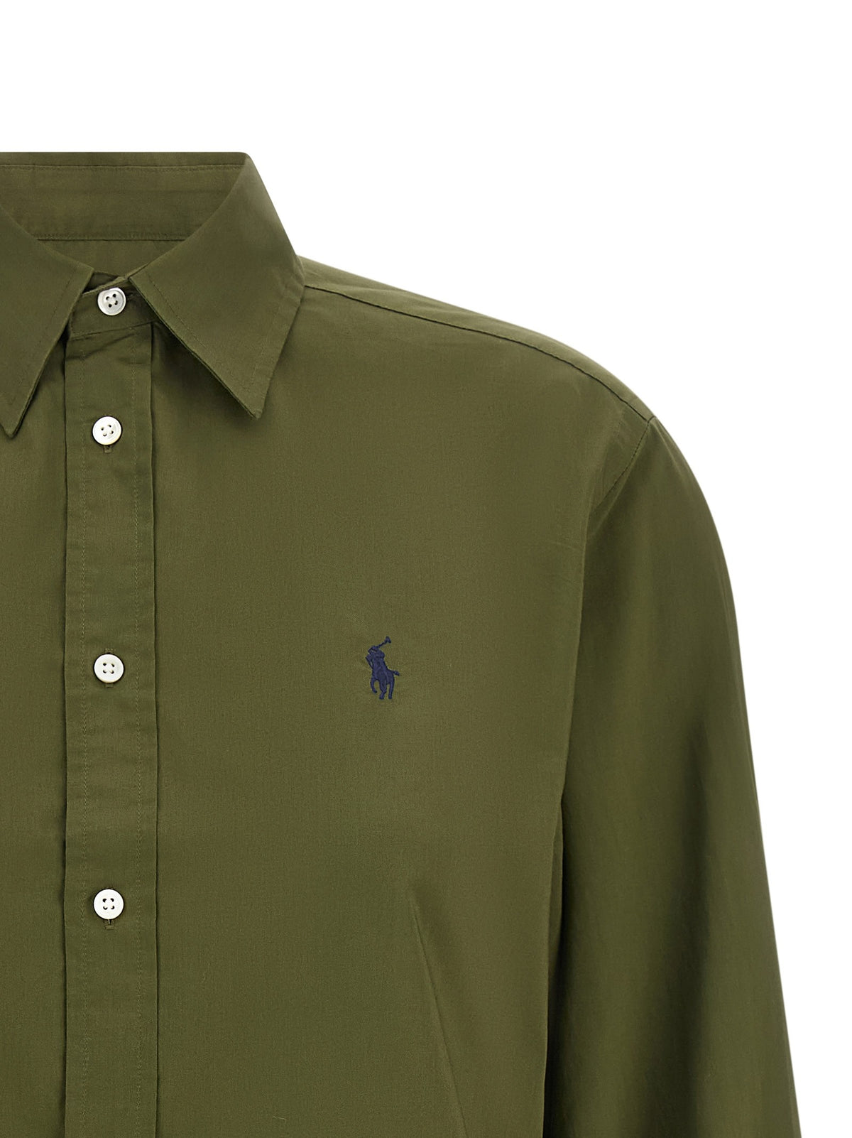 Polo Ralph Lauren Embroidery Cotton Shirt Green