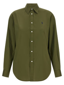 Polo Ralph Lauren Embroidery Cotton Shirt Green