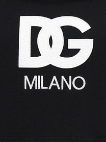 Dolce &amp; Gabbana Embroidery Cropped Hoodie Black