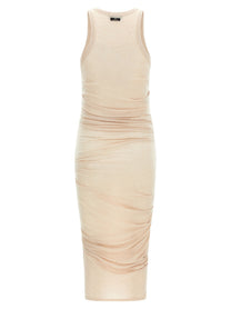 Elisabetta Franchi Embroidery Dress Beige