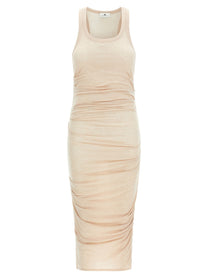 Elisabetta Franchi Embroidery Dress Beige
