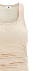 Elisabetta Franchi Embroidery Dress Beige