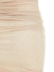 Elisabetta Franchi Embroidery Dress Beige