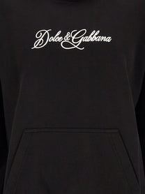 Dolce &amp; Gabbana Embroidery Hoodie Black
