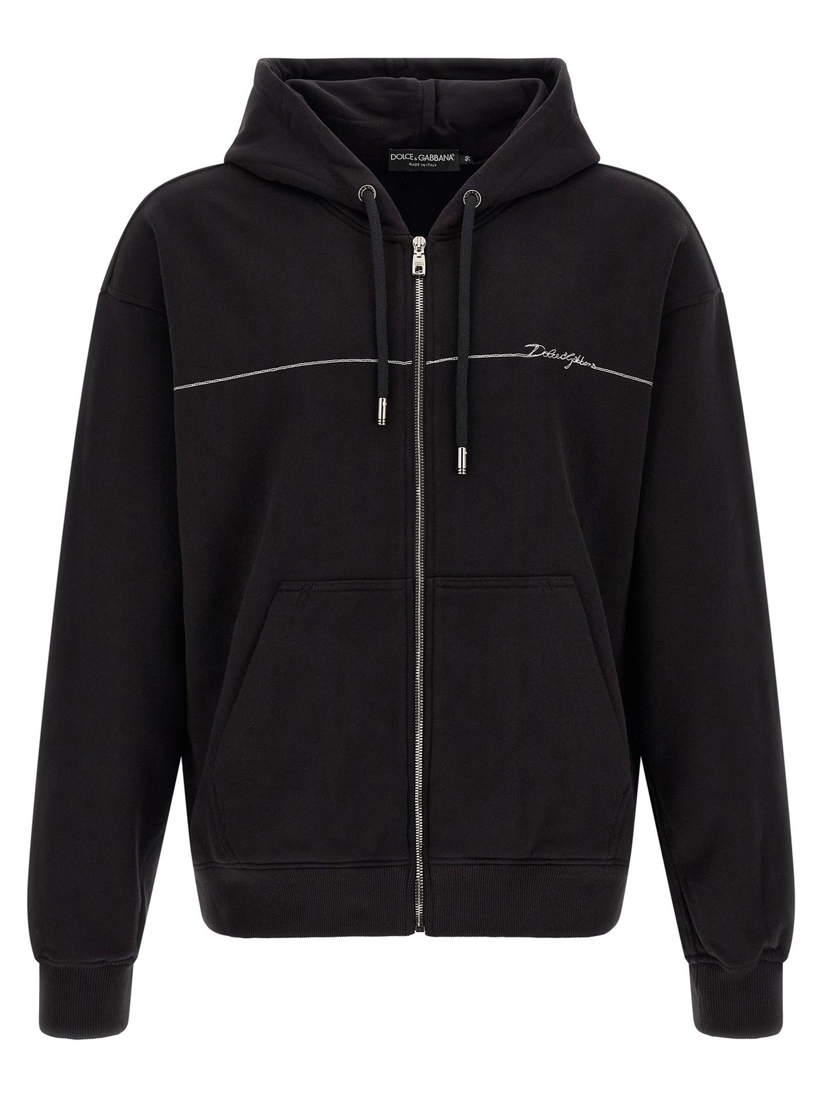 Dolce &amp; Gabbana Embroidery Hoodie Black