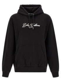 Dolce &amp; Gabbana Embroidery Hoodie Black