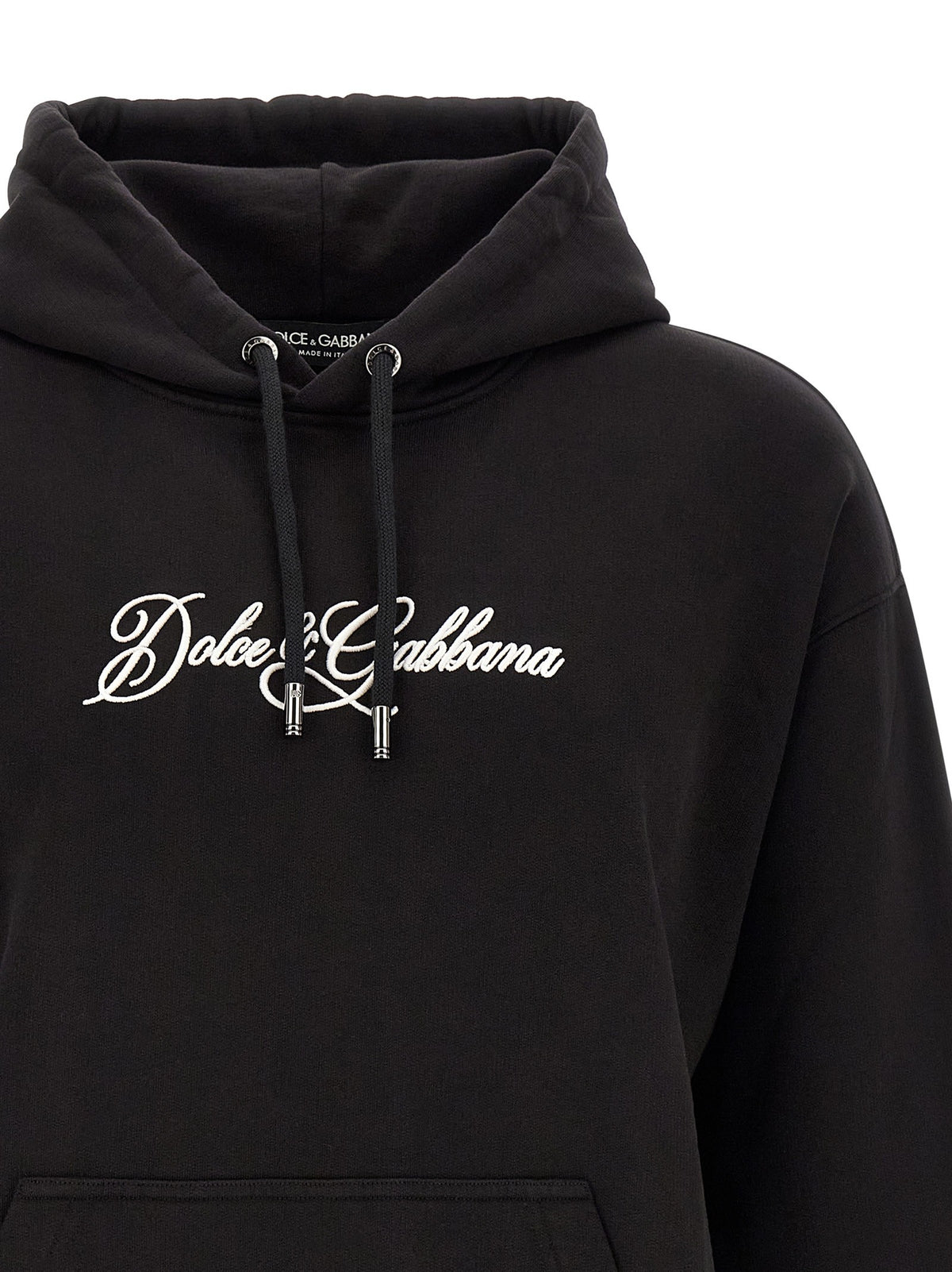 Dolce &amp; Gabbana Embroidery Hoodie Black