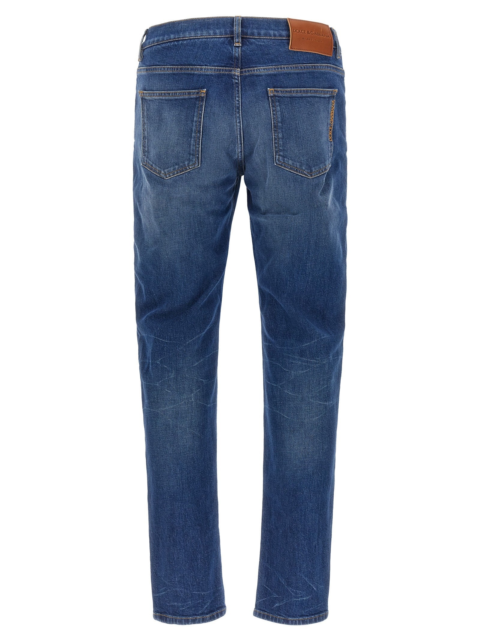 Dolce &amp; Gabbana Embroidery Jeans Blue