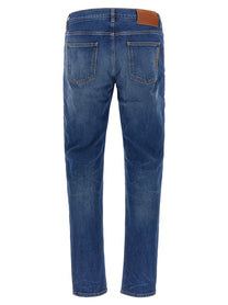 Dolce &amp; Gabbana Embroidery Jeans Blue