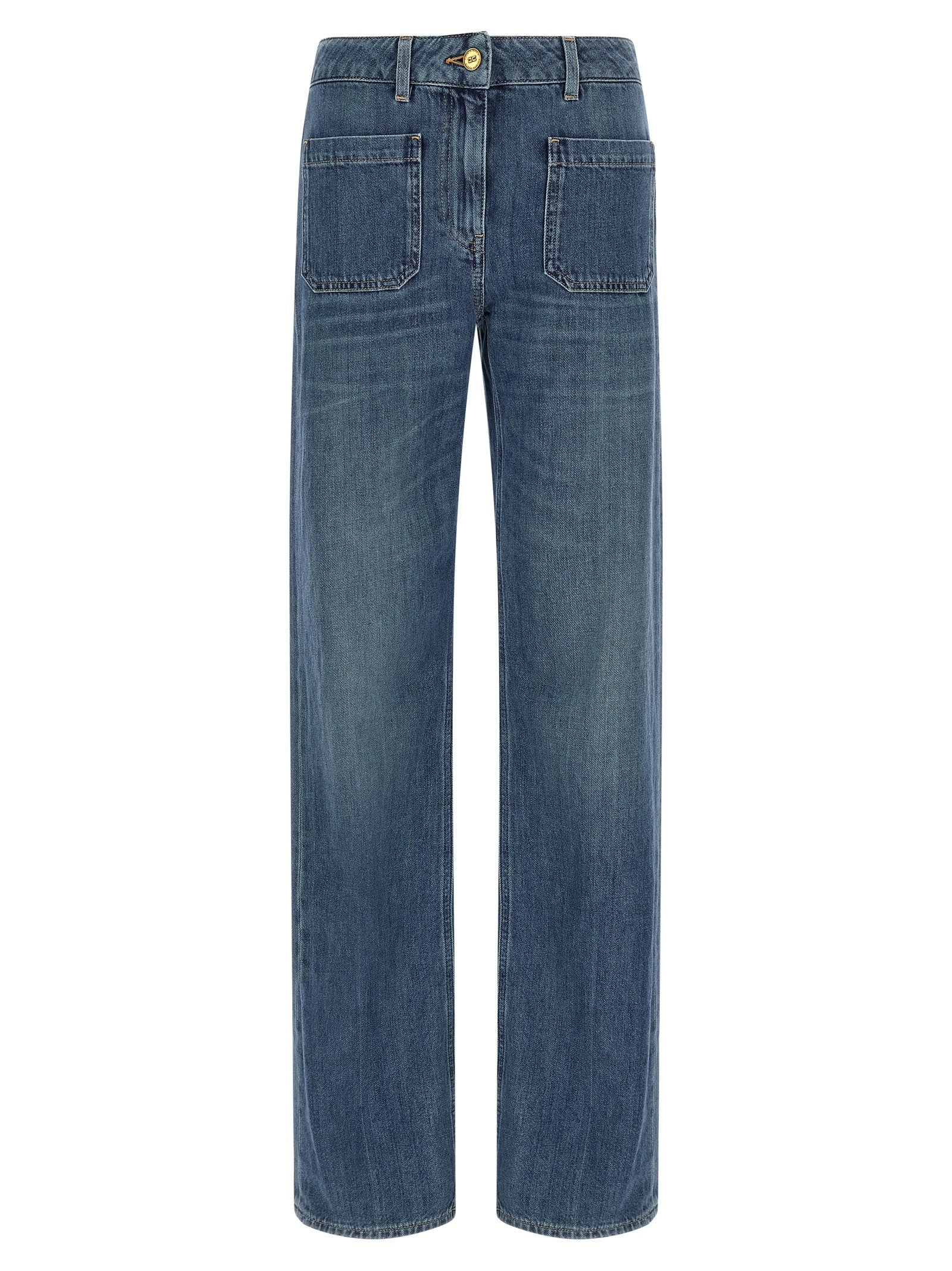 Elisabetta Franchi Embroidery Jeans Blue