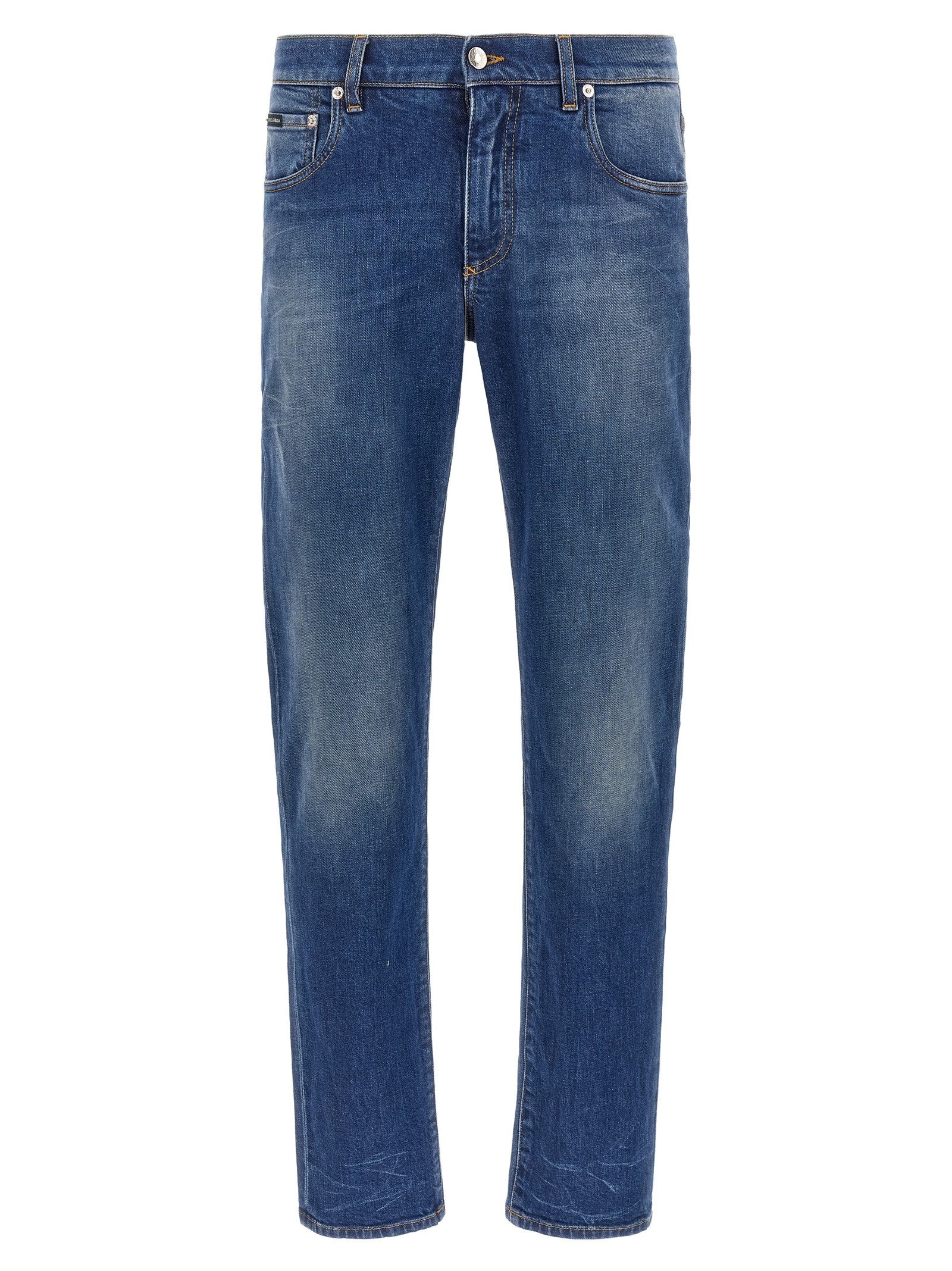 Dolce &amp; Gabbana Embroidery Jeans Blue