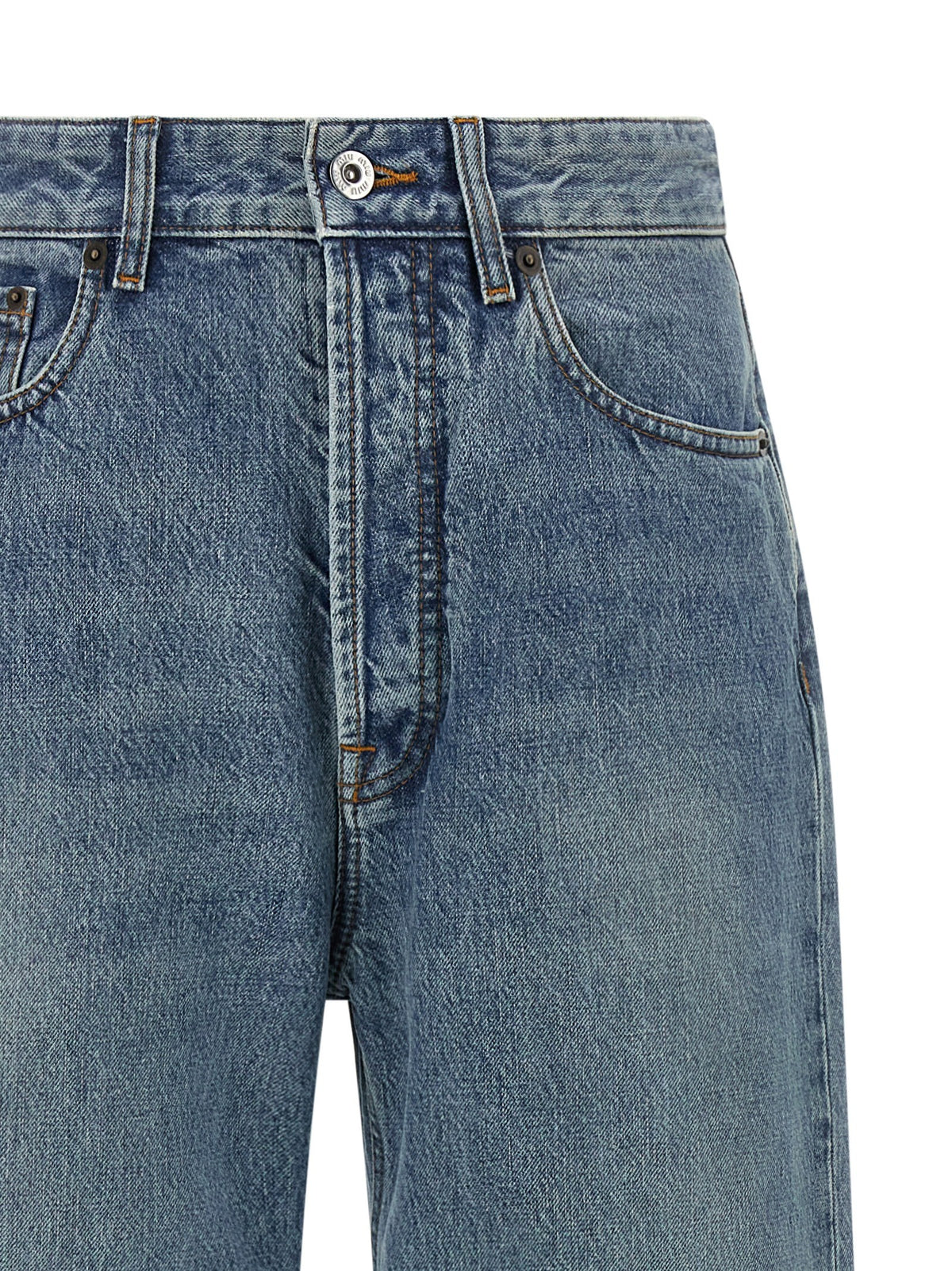 Miu Miu Embroidery Jeans Blue