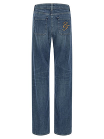 Elisabetta Franchi Embroidery Jeans Blue