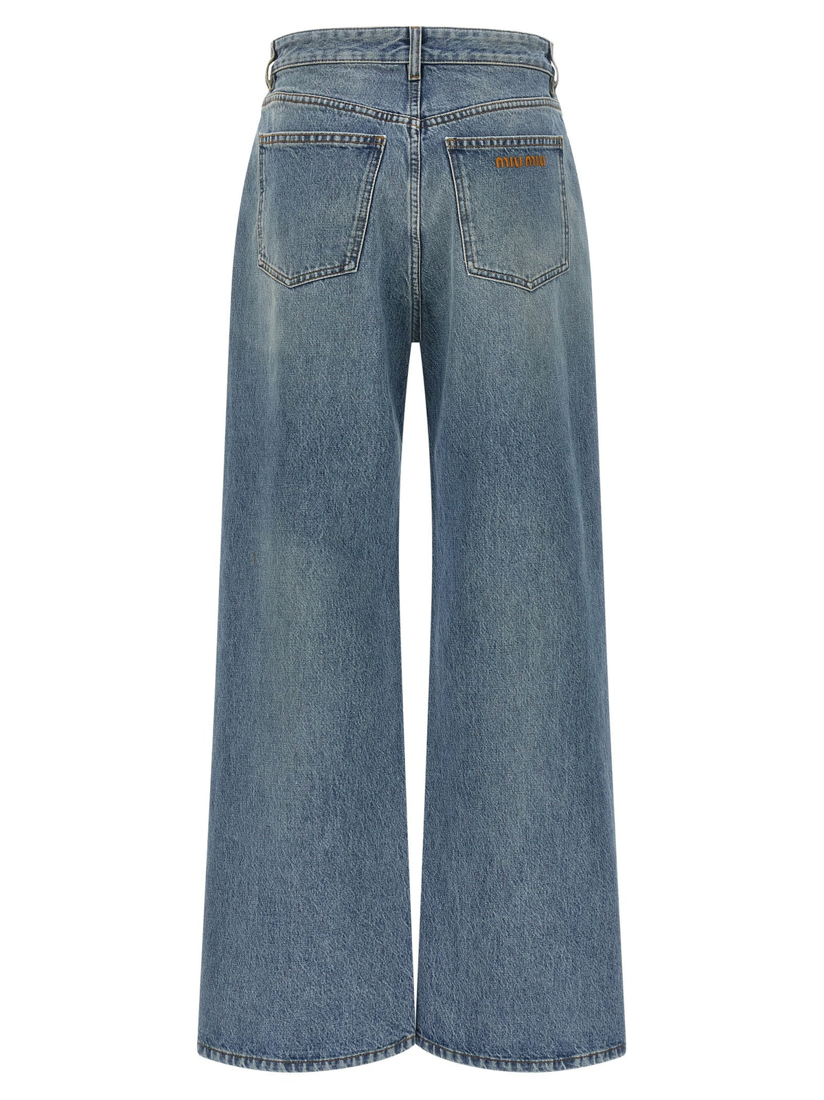 Miu Miu Embroidery Jeans Blue