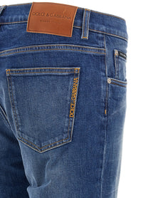 Dolce &amp; Gabbana Embroidery Jeans Blue