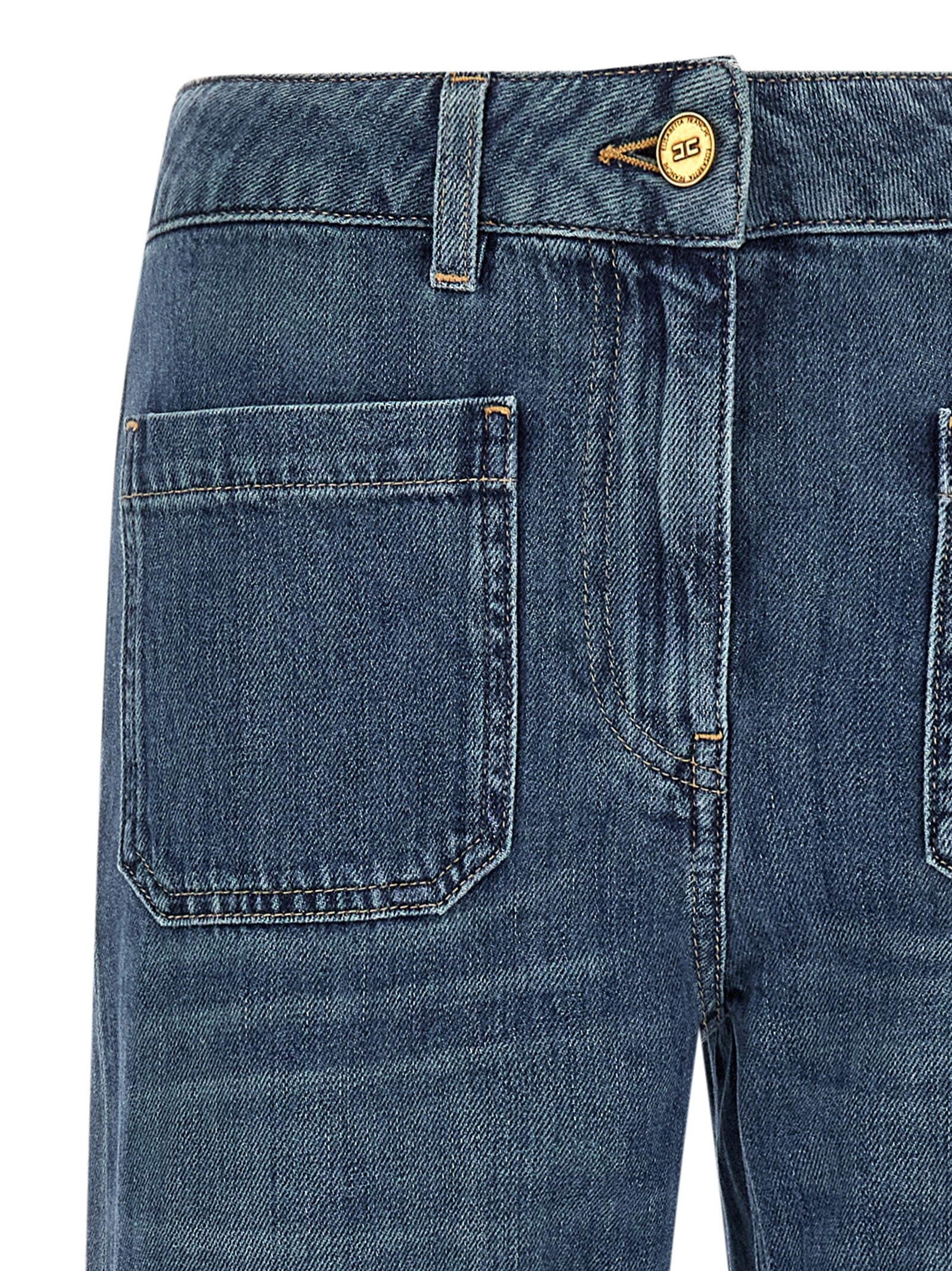 Elisabetta Franchi Embroidery Jeans Blue