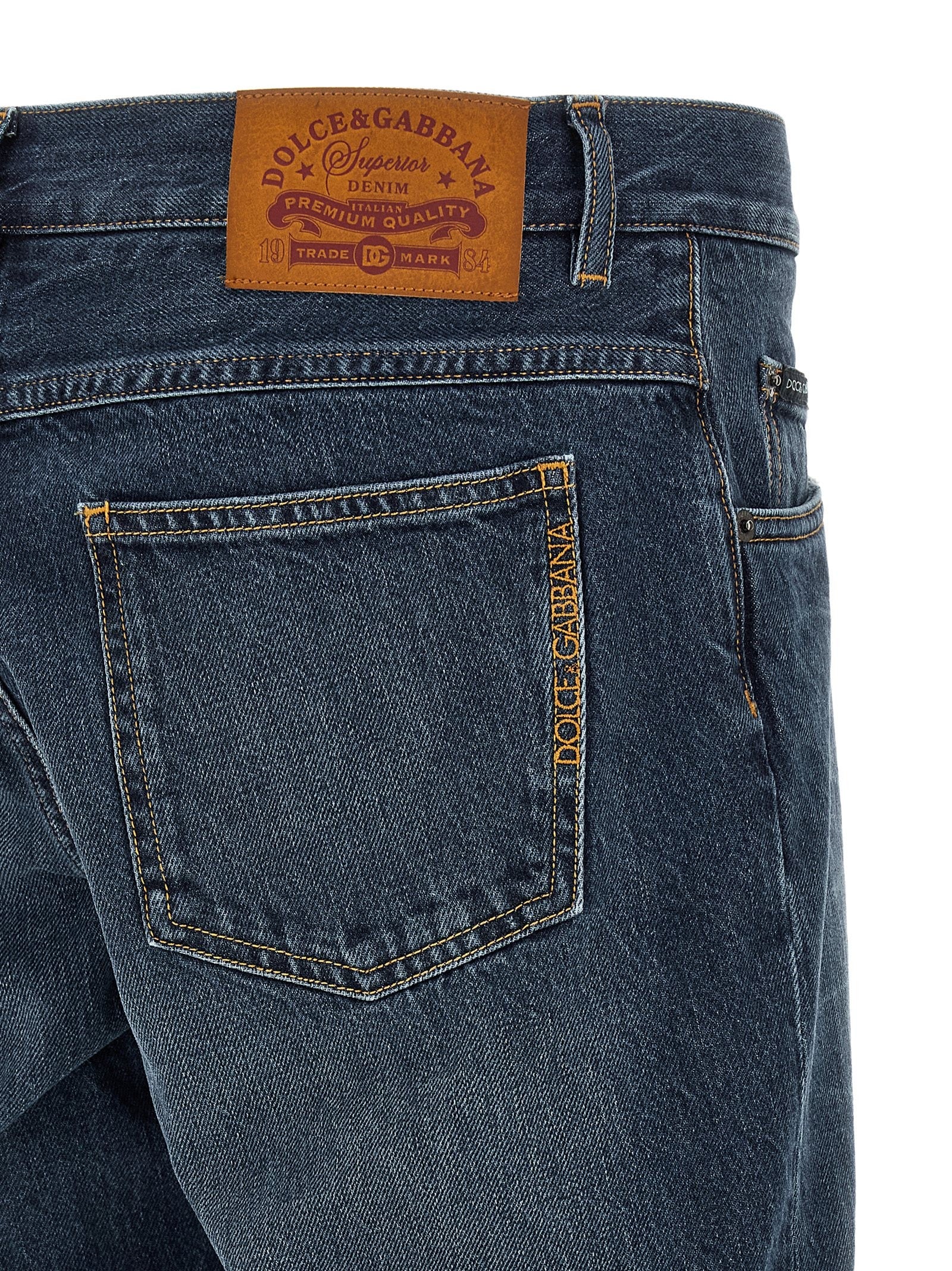 Dolce &amp; Gabbana Embroidery Jeans Blue