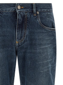 Dolce &amp; Gabbana Embroidery Jeans Blue