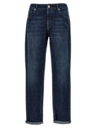 Brunello Cucinelli Embroidery Jeans Blue