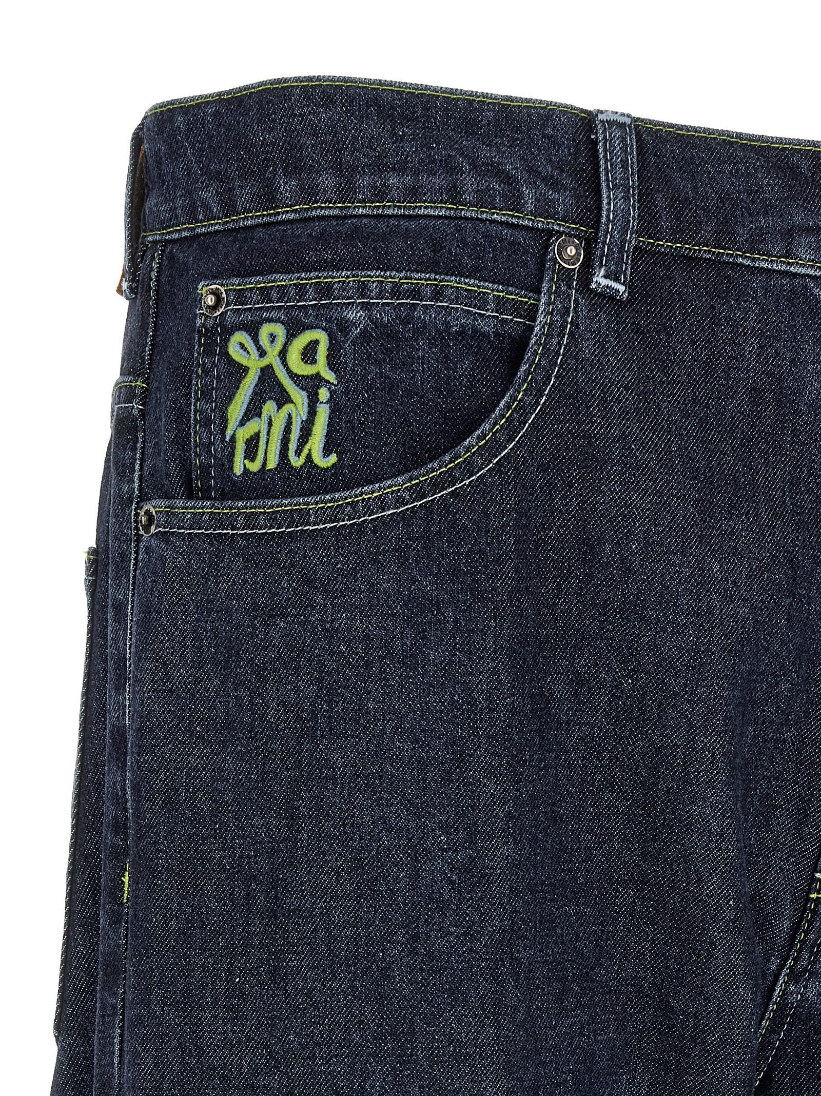 Marni Embroidery Jeans Blue
