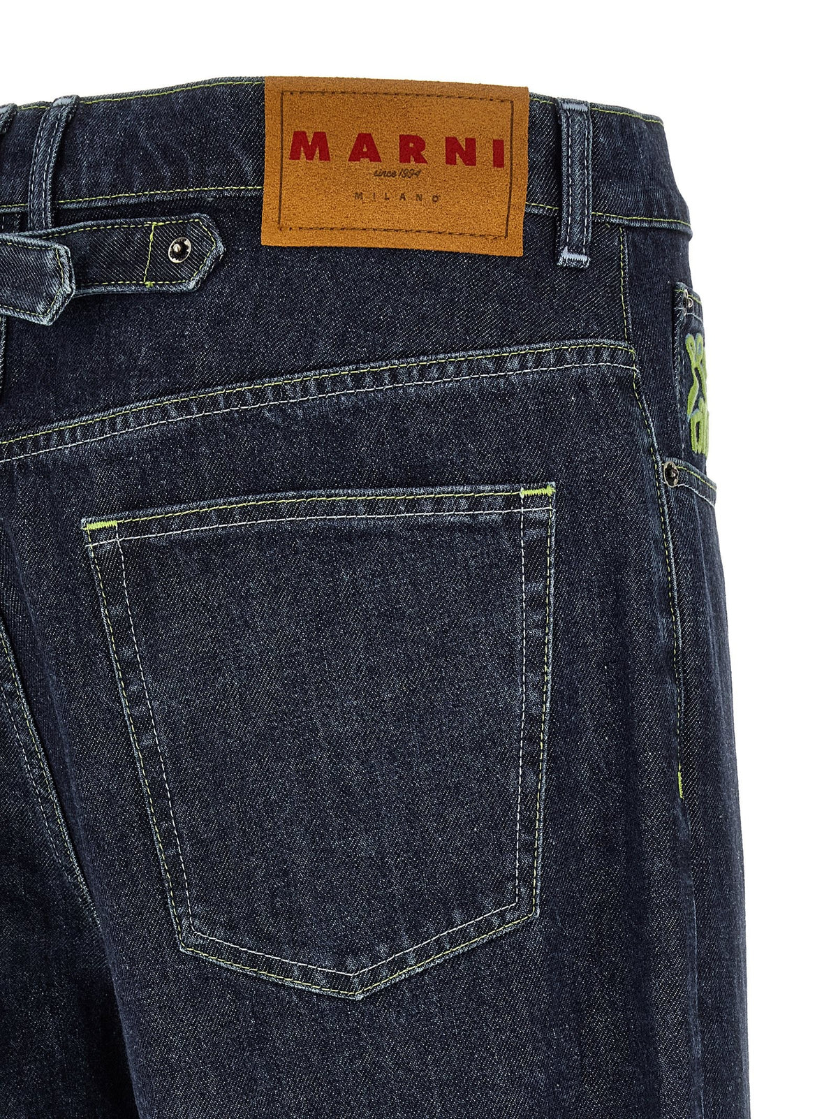 Marni Embroidery Jeans Blue