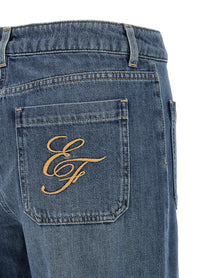 Elisabetta Franchi Embroidery Jeans Blue