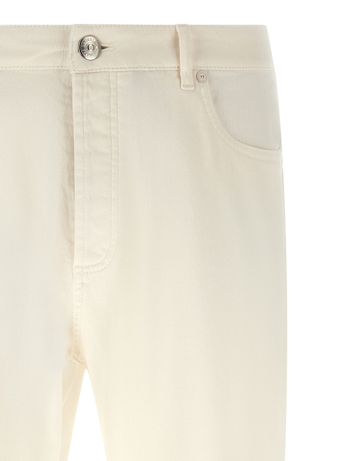 Brunello Cucinelli Embroidery Jeans White