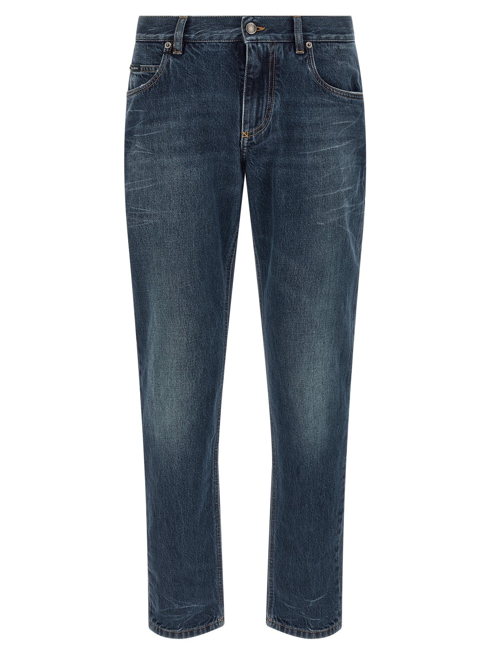 Dolce &amp; Gabbana Embroidery Jeans Blue