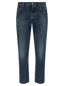 Dolce &amp; Gabbana Embroidery Jeans Blue