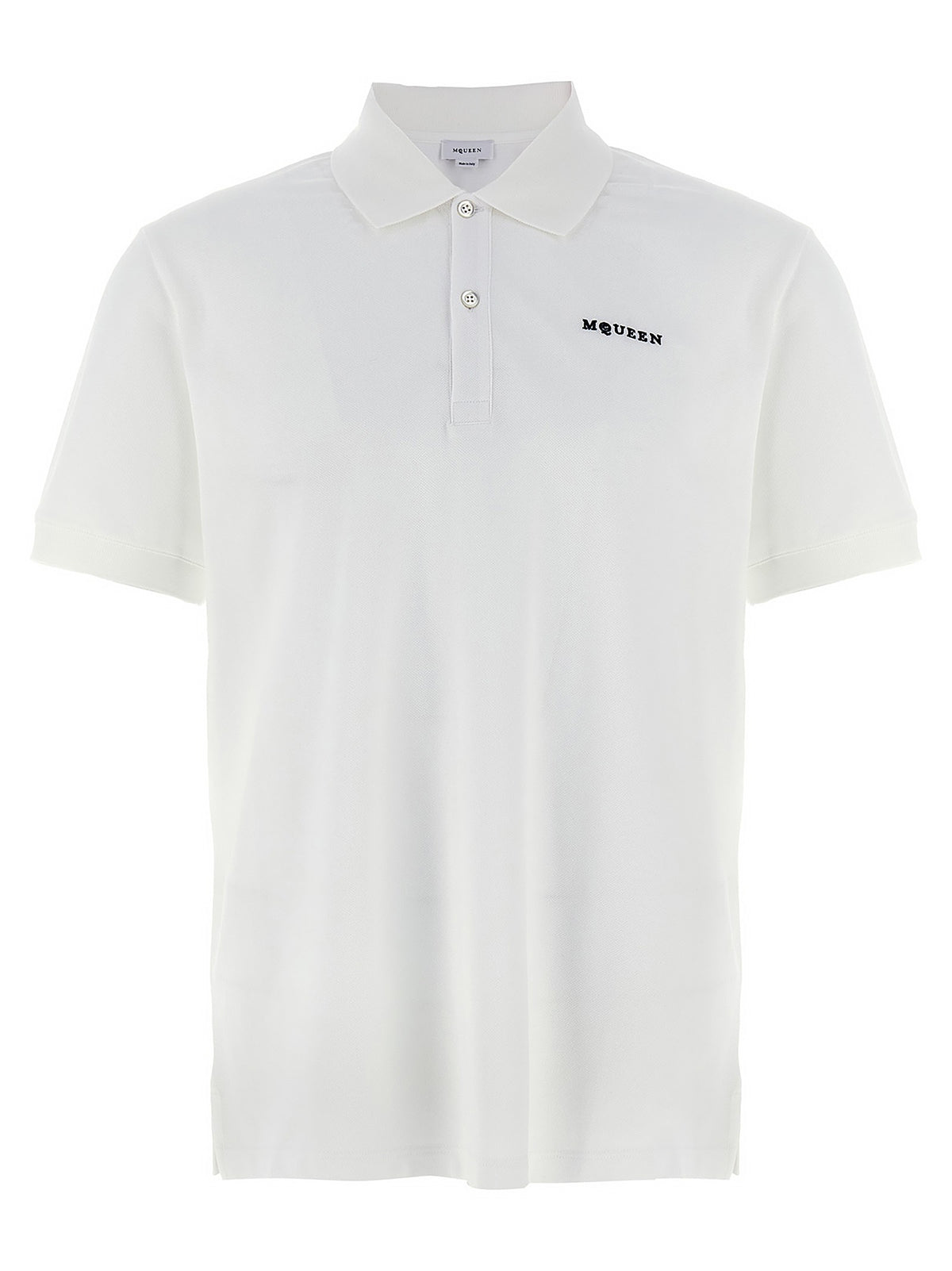 Alexander McQueen Embroidery Polo Shirt White