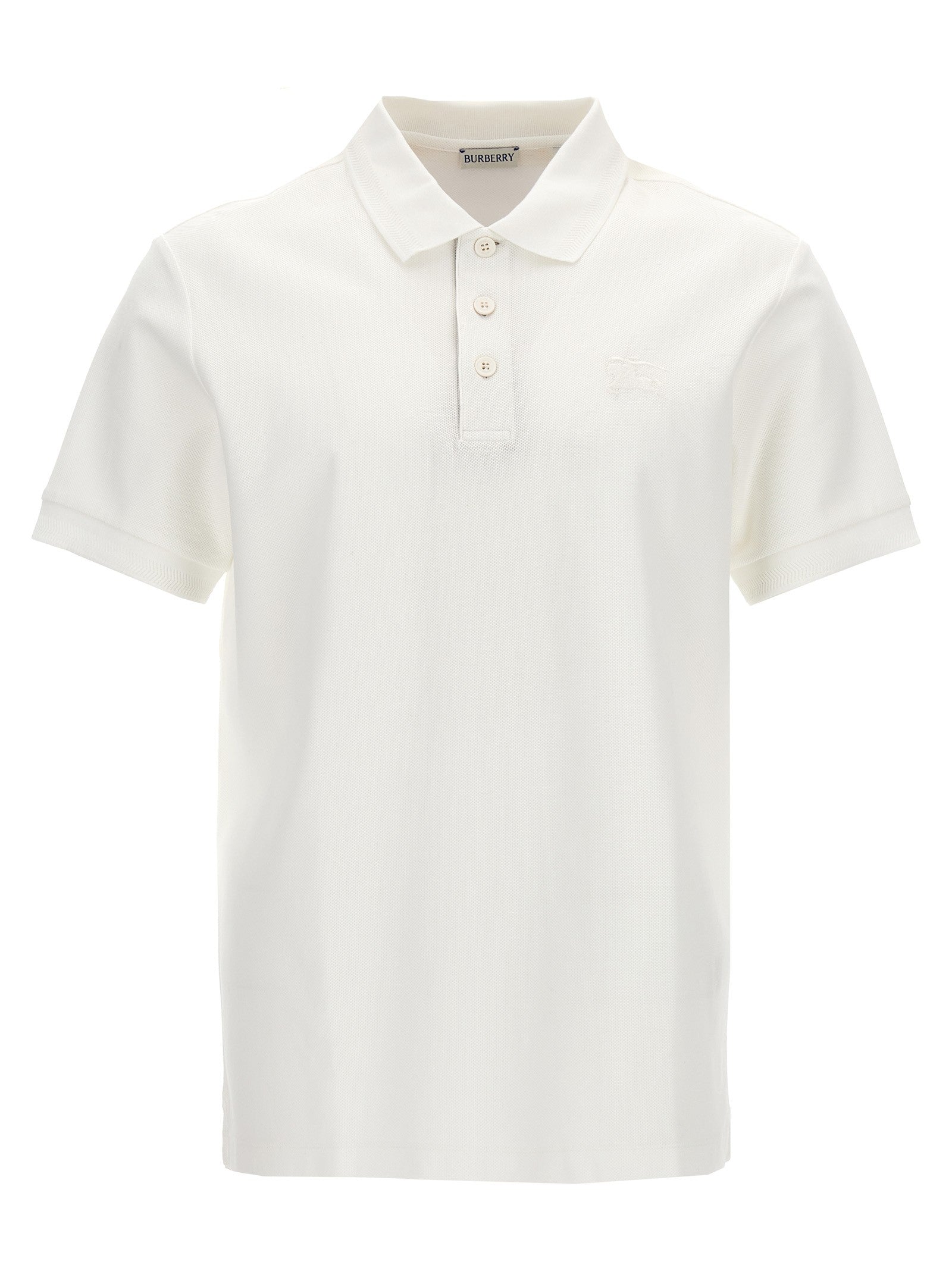 Burberry Embroidery Polo Shirt White