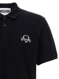 Moschino Embroidery Polo Shirt Black