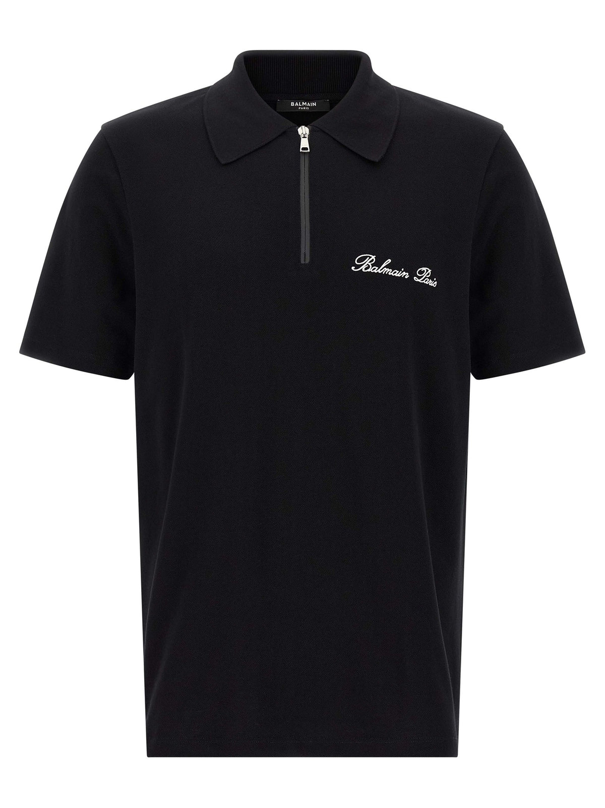 Balmain Embroidery Polo Shirt White