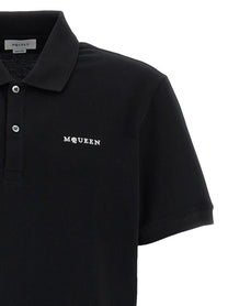 Alexander McQueen Embroidery Polo Shirt White