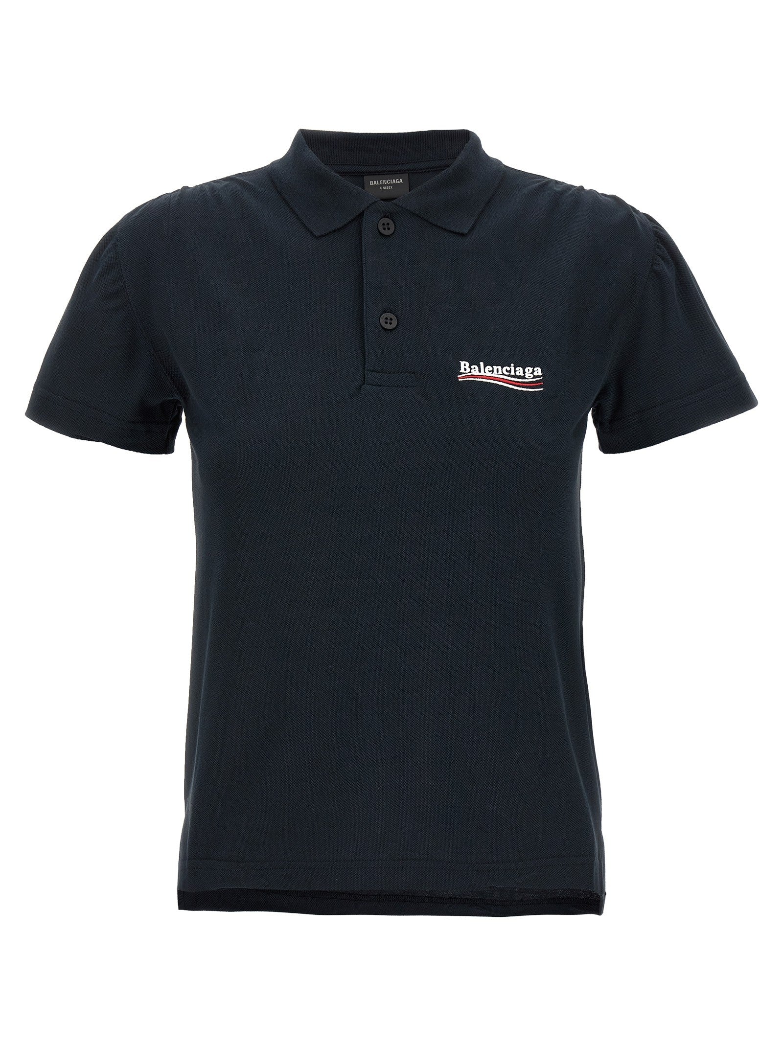 Balenciaga Embroidery Polo Shirt Blue