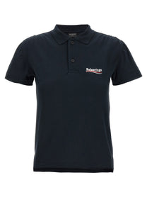 Balenciaga Embroidery Polo Shirt Blue