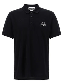 Moschino Embroidery Polo Shirt Black