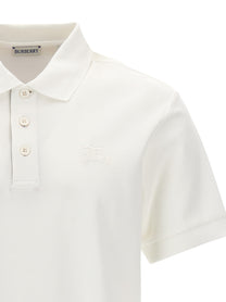 Burberry Embroidery Polo Shirt White